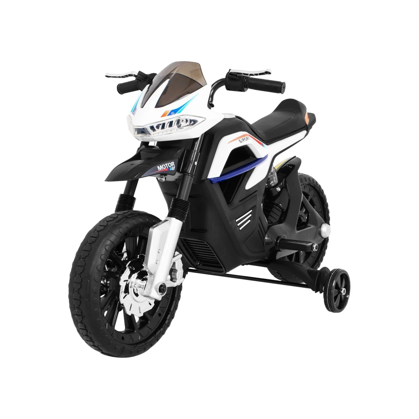 Elektrická motorka pre deti 09  Moto Sport Rider s pomocnými kolieskami 